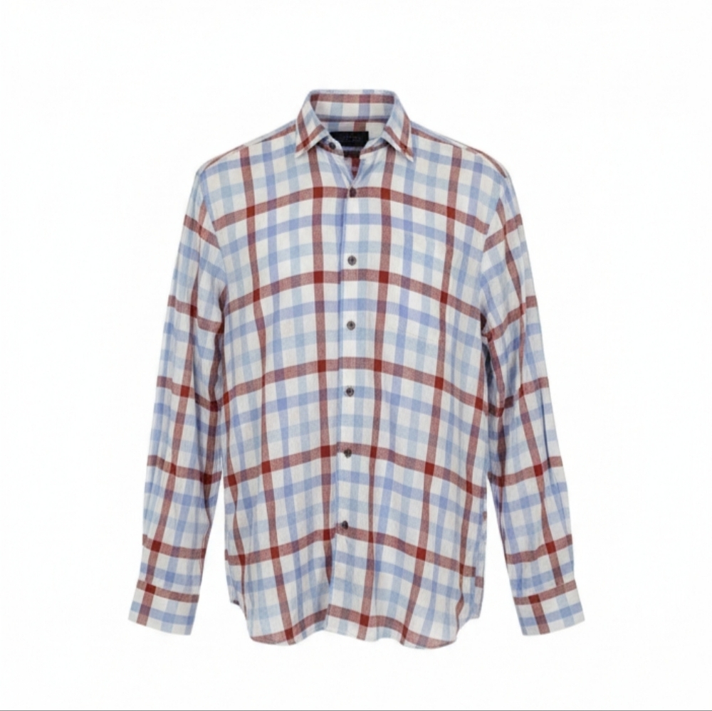 Johnnie-O Plaid Button Down Shirt Mens Large  Casual Golf Preppy Coastal